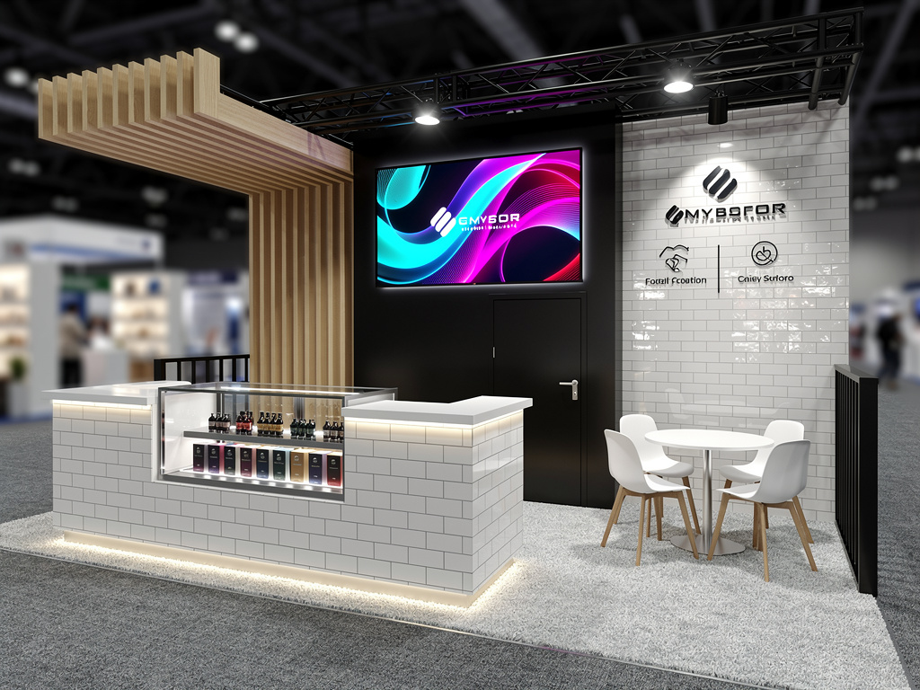 Ascend 10x30 Inline Modular Exhibit with Integrated Reception
