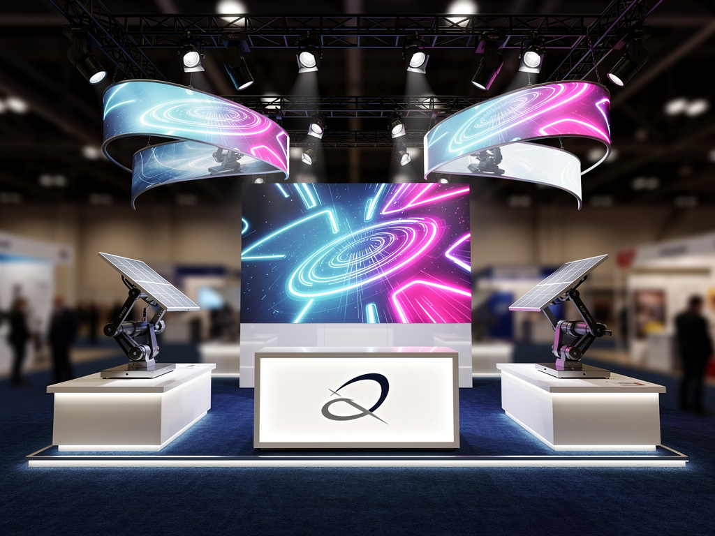 GoPro Projects 30x40 Custom Island Exhibit turnkey exhibit 3D rendering